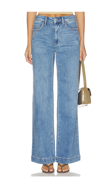  Paige Jean Avec Bords De Poches Tressées Anessa En Blue. Taille 24. Also En 25, 26, 27, 28, 29, 30, 31, 32, 33, 34. 