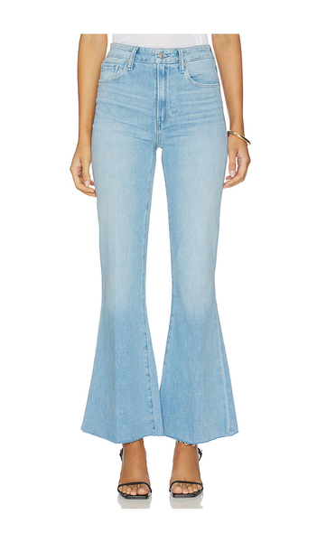  Paige Marlow Skimmer Undone Hem Seamed Belt Loops Flare Jeans En Blue. Taille 25. Also En 28, 29, 30, 32, 33, 34. 