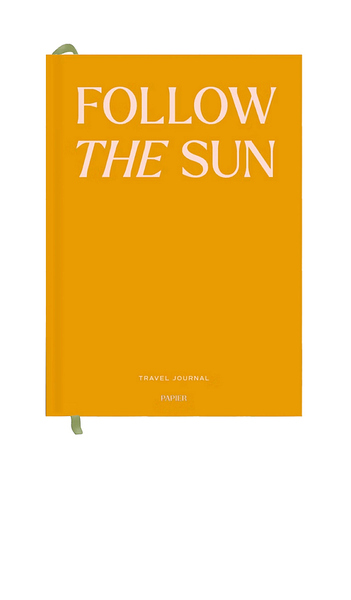  Papier Carnet De Voyage à Couverture Rigide Follow The Sun Follow The Sun Hardcover Travel Journal En Yellow. 