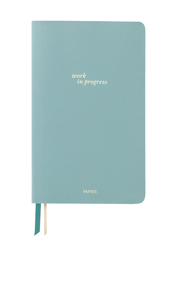  Papier Carnet Doublé Imitation Cuir Souple Work In Progress Work In Progress Soft Faux Leather Lined Notebook En Blue. 