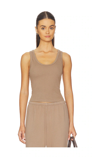  Perfectwhitetee Débardeur Côtelé Structuré, Compatible Avec Un Soutien-gorge Intégré En Brown. Taille M. Also En S, Xs. 