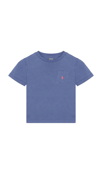  Polo Ralph Lauren Kids Short Sleeve Cotton Jersey Pocket T-shirt En Blue. Taille 2. Also En 3, 4, 5, 6. 