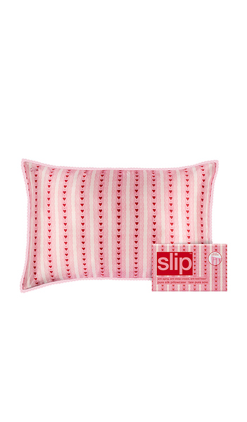  Slip Taie D'oreiller Queen En Pure Soie Avec Bordure En Dentelle Pure Silk Queen Pillowcase With Lace Trim En Pink. 
