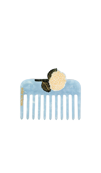  Solar Eclipse Peigne De Poche Hortensia Peint à La Main Hand-painted Hydrangea Pocket Comb En Beauty: Na. 