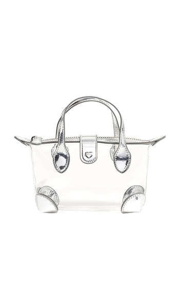  Stoney Clover Lane Pochette Transparente à Porter En Bandoulière Clear Pouchette Crossbody Bag En Metallic Silver. 
