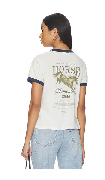  The Laundry Room T-shirt Year Of The Horse Perfect Ringer En Ivory,navy. Taille L. Also En M, S, Xl, Xs. 