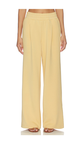  Varley Pantalon à Jambes Extra Larges The Extra Wide Leg Pant En Yellow. Taille L. Also En M, S, Xs. 