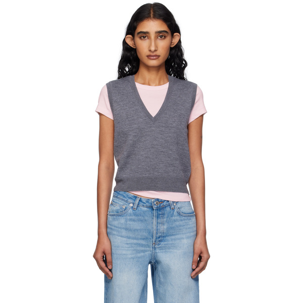  A.p.c. Gilet Lise Gris 
