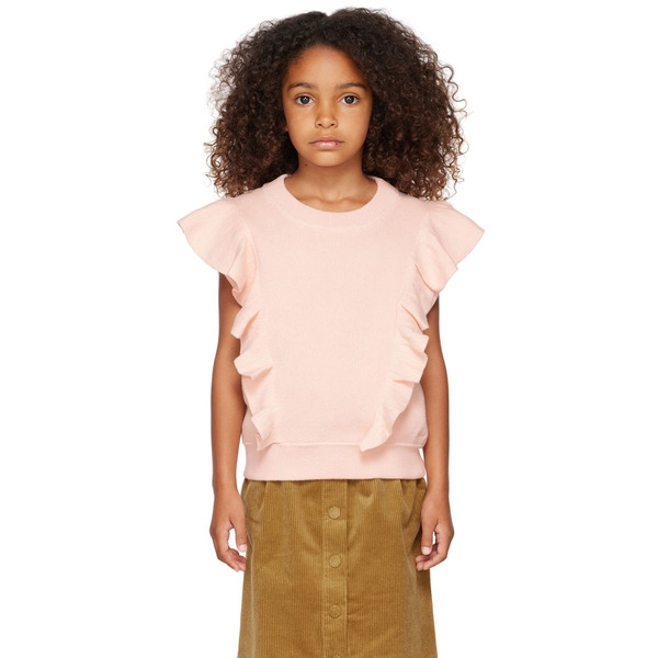 chloé Enfant | Gilet Rose à Volants 