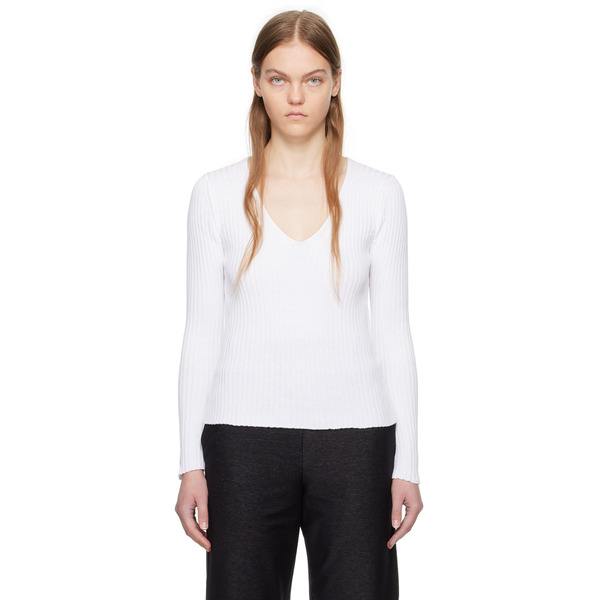  Mm By Max Mara Pull Calcio Blanc 