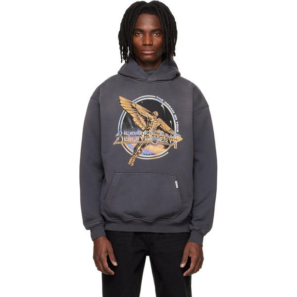  Represent Pull à Capuche Golden Tour Gris 