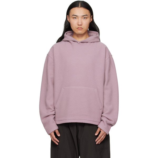  Rier Pull à Capuche Rose En Molleton 