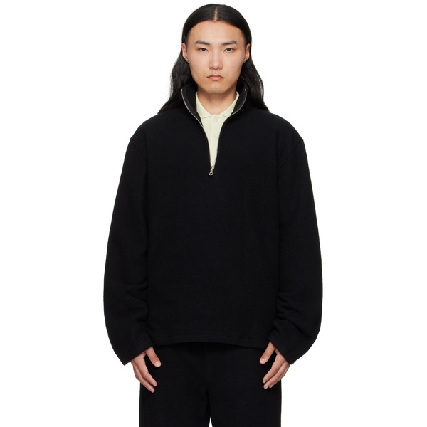  Rier Pull Noir En Molleton 
