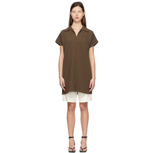  System Robe Courte Brune En Polyester 