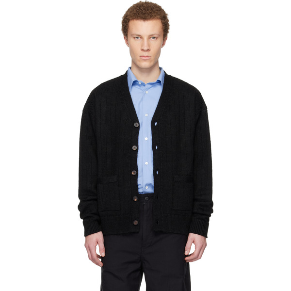  Visvim Cardigan Noir En Tricot 