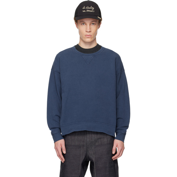  Visvim Pull Molletonné Surdimensionné Bleu 