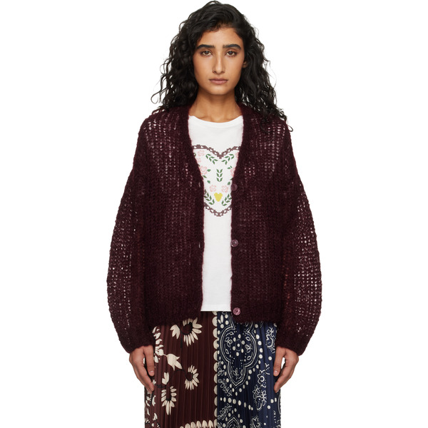  Weekend Max Mara Cardigan Wkddanza Bourgogne 