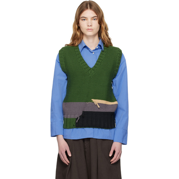  Ymc Gilet Heidi Vert 