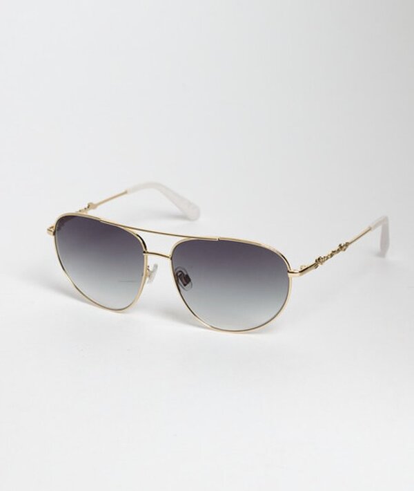  Superdry Femme Logo Gravé Aviateur Lunettes De Soleil à Verres Dégradés, Or & Vert   Taille: 62x15x145mm 