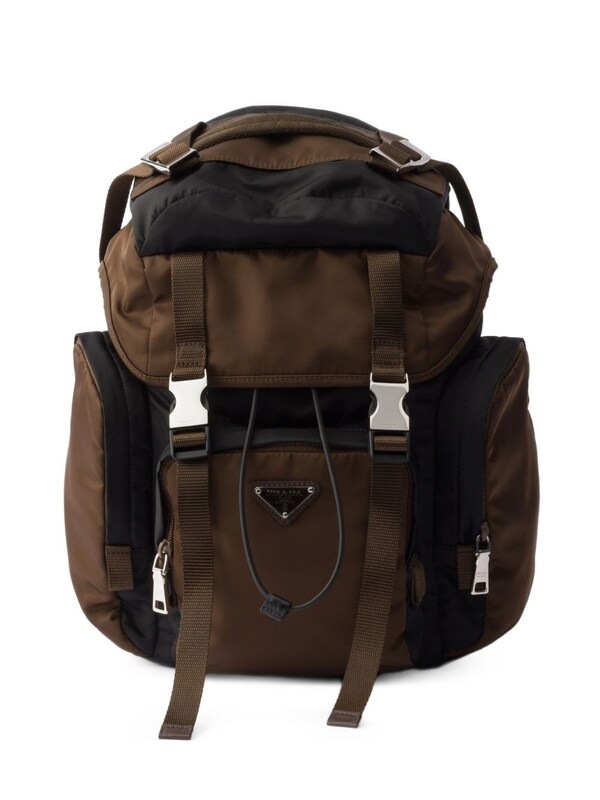  Prada Prada Re-nylon And Leather Backpack 