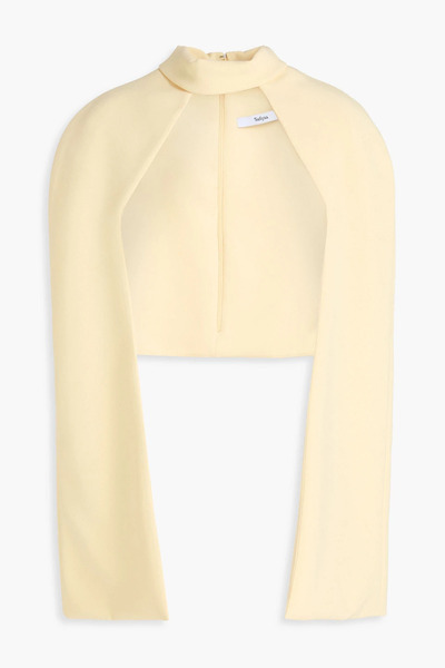  Safiyaa - Agnes Cape-effect Crepe Shrug - Yellow - Fr 38 